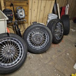 20" Chrome Deep Fish Rims 6 Lug  