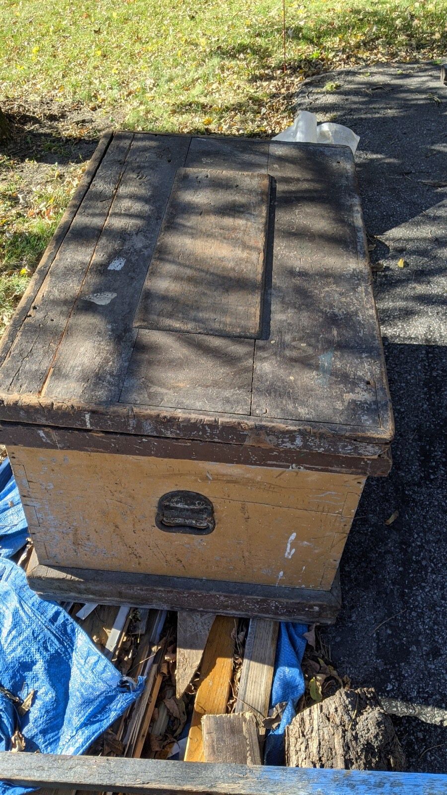 Antique Tool Box - Early 1900s Large Wood Chest
