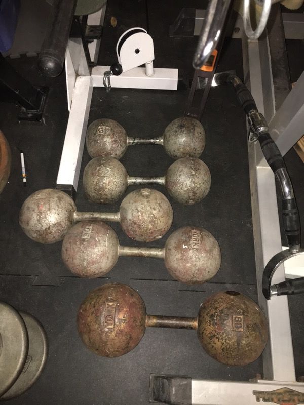 Vintage York globe Dumbbells 60 pound pair for Sale in Chandler