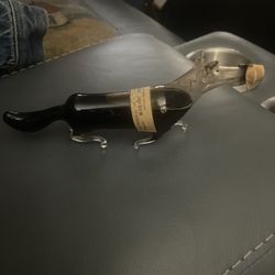 Rynbende Hand Blown Glass Animal Fox Figurine Decanter