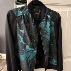 Trina Turk Women Jacket Teal Size Small