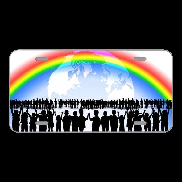 License Plate Novelty Car Front Rainbow Children Play Many