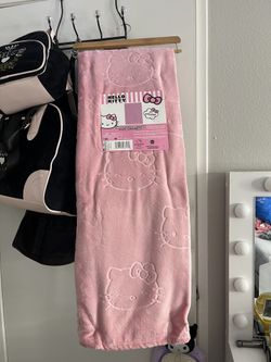 Hello Kitty Embossed Pink Mink Throw Blanket 