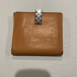 Vintage Gucci Wallet With Chrome Hardware