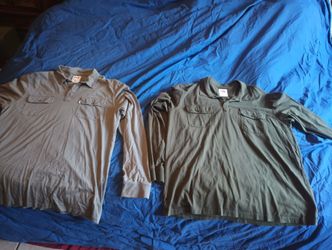 Levi's Gray On Gray 2 Men's Collared Long Sleeve Shirts For $20 Per Shirt