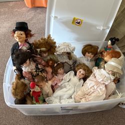 Box Of Old Dolls
