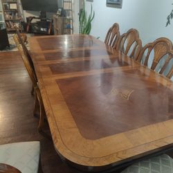 Table, Chairs, Large China Hutch, Cabinet 