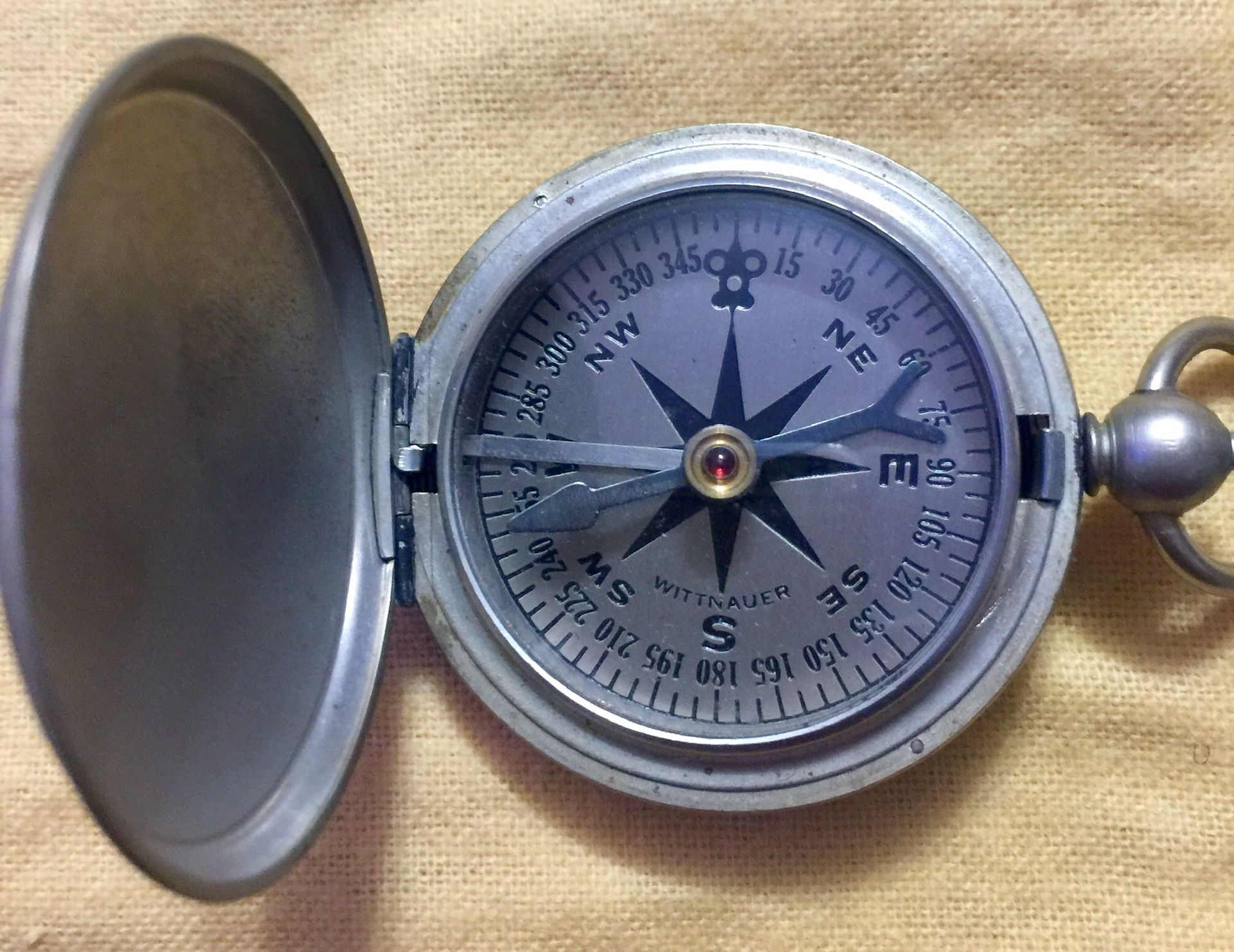 Vintage Witttnauer WWII Military Issue Pocket Compass
