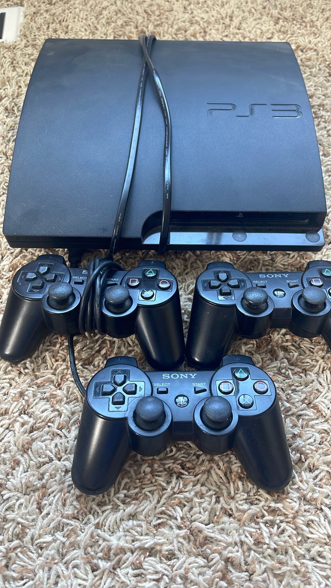 PS3 With 3 Controllers