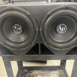2-12 Inch Audio Pipe Subs  And 1500 Skar Amp 
