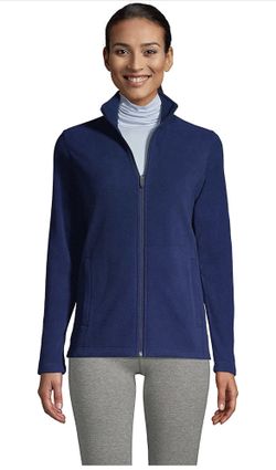 Land’s end fleece zip front jacket deep sea navy XL