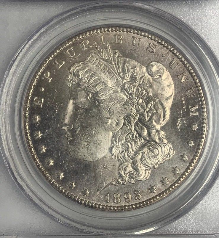 1893-CC $1 Morgan Silver Dollar, Carson City Uncirculated