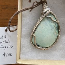 Turquoise & Silver Pendant 