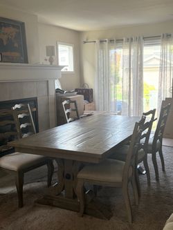 Farmhouse Dining Table + 6 Chairs