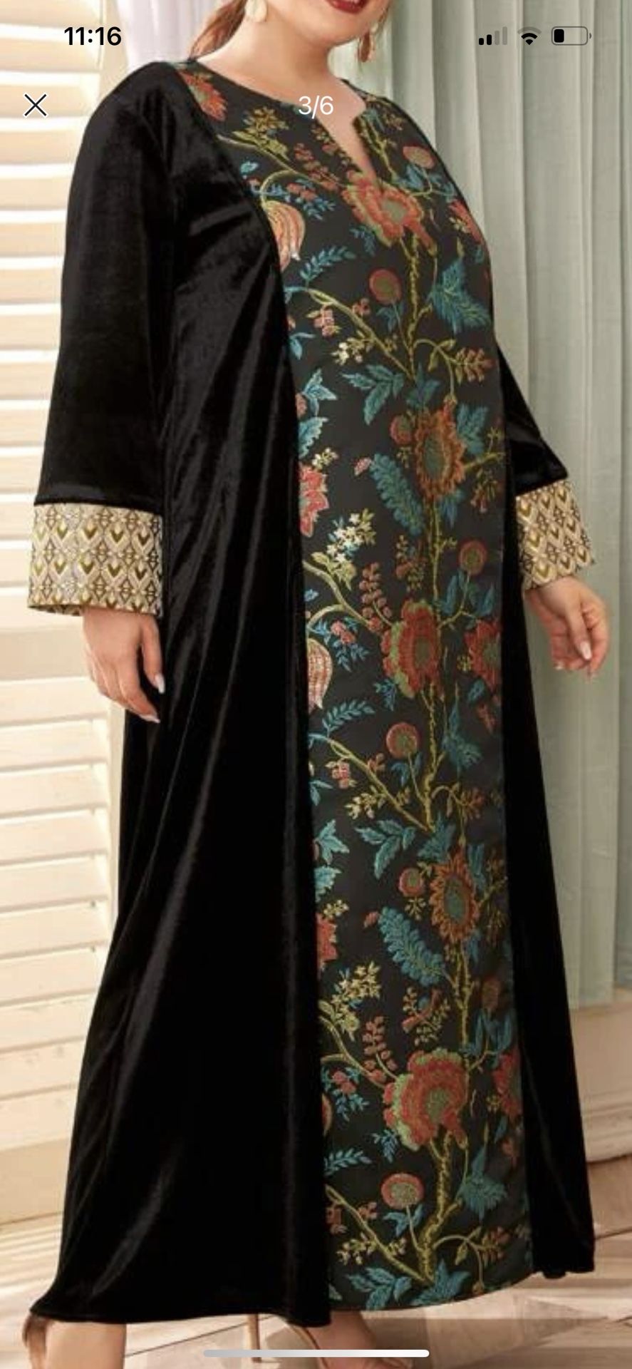 Modest Beautiful Style Banarci And Velvet Fabric Size XXXL Size New
