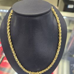 14k Yellow Gold 48.7g Solid Rope Chain