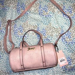 New Pink Juicy Couture Dusty Blush Mini Barrel Bag Purse Crossbody MSRP $79 