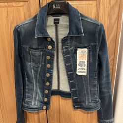 Jag Jean Jacket Savannah Button Up Blue Womens XS