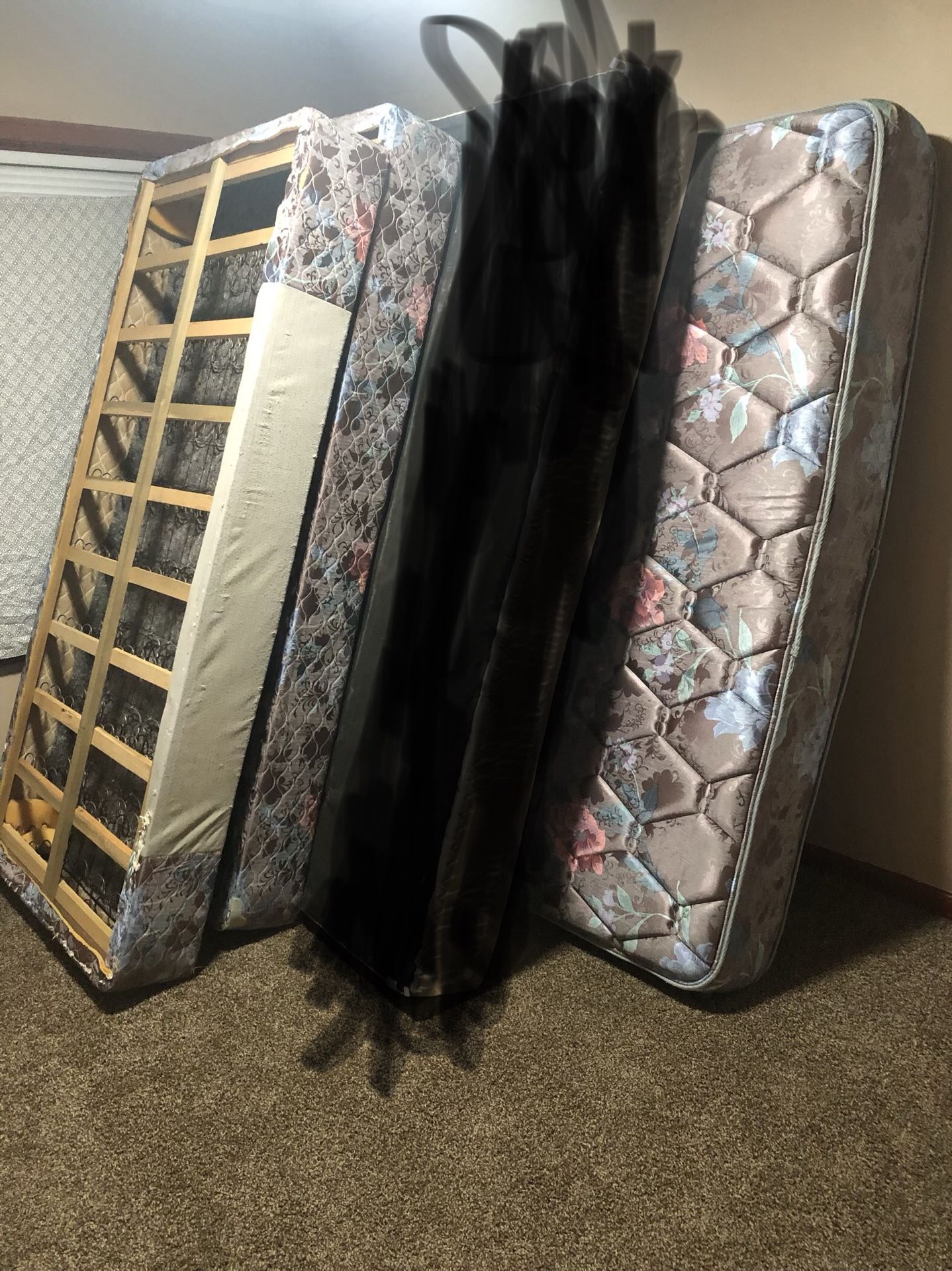 King mattress and split box springs
