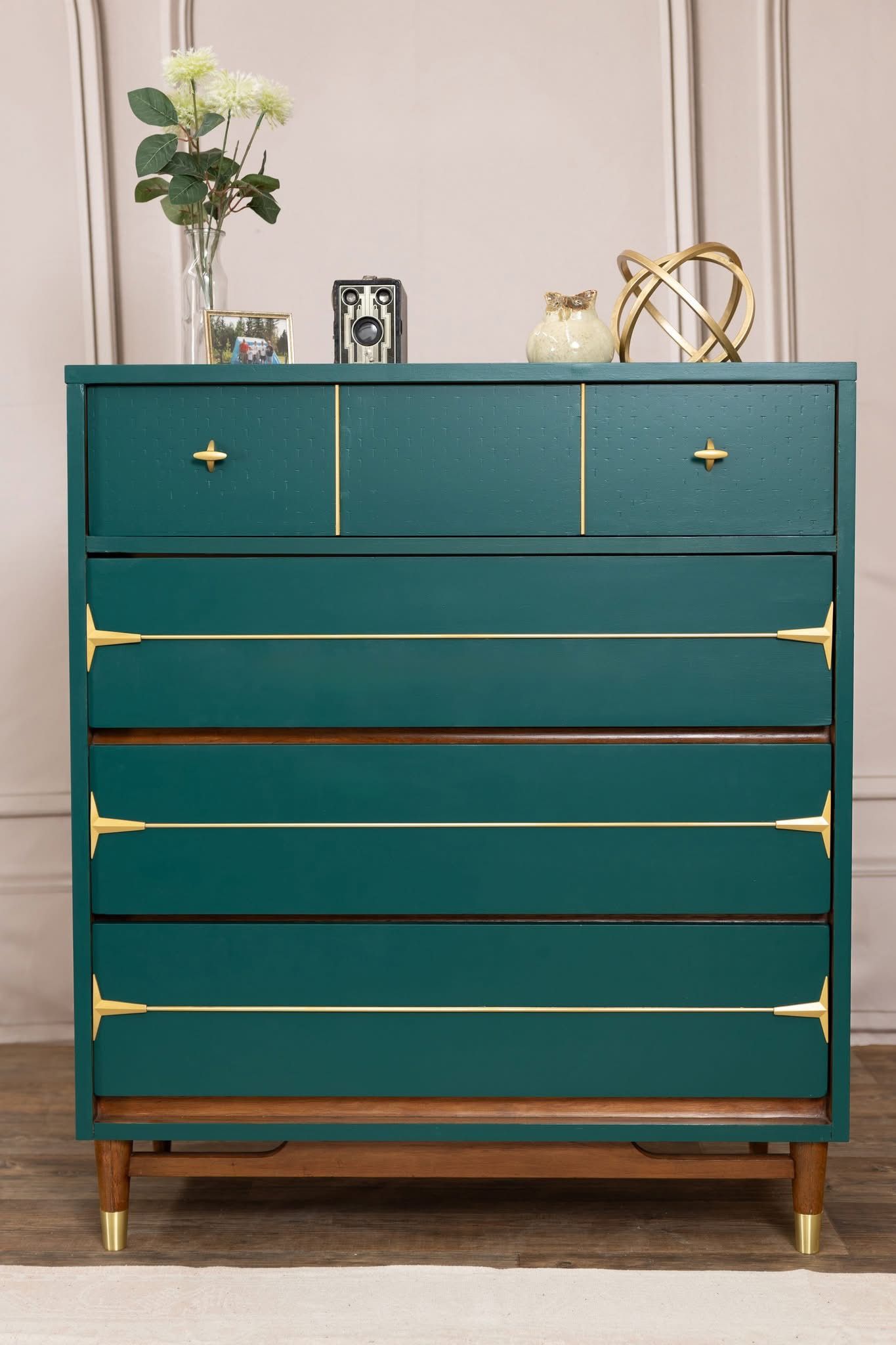 Beautiful Reimagined MCM solid Heavy Dresser
