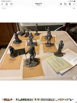Pewter statues-the American people from Franklin meant selling together