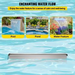 VEVOR Pool Fountain Stainless Steel Pool Waterfall 