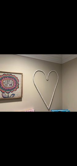 Restoration Hardware Baby & Child Beautiful Wooden beaded heart accents for wall  $30 for all