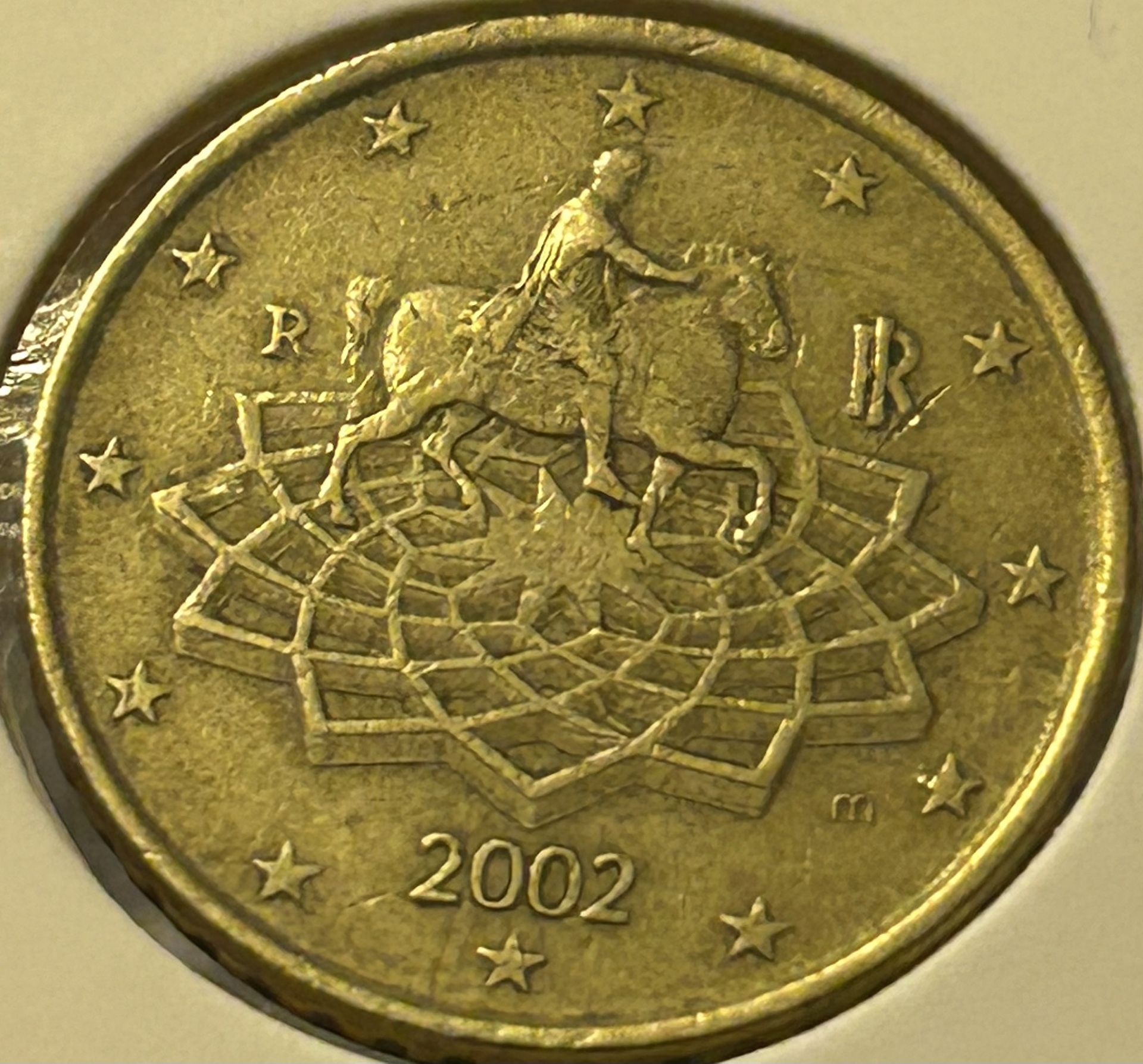 Spain Espana 2002, 50 Euro cent coin, circulated, Miguel De Cervantes (RARE)
