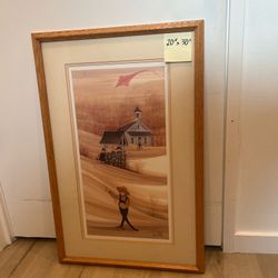 Limited Print signed twice by P. Buckley Moss , professionally matted framed