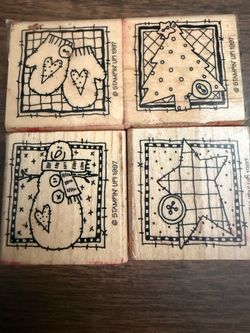 Stampin' Up! 1997 Rubber Stamp Set of 4