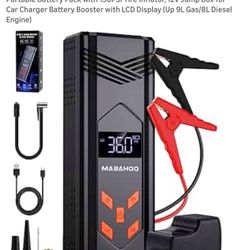 Car Battery Jump Starter Booster 3000A Peak, 9.0L Gas/8.0L Diesel Portable 150ps