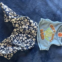 EXTRA SMALL SURFER DUDE DOG HALLOWEEN COSTUME