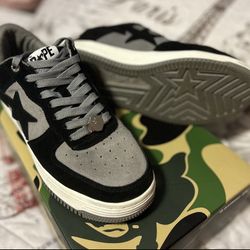 BAPESTA Shoe black and gray size 9.5