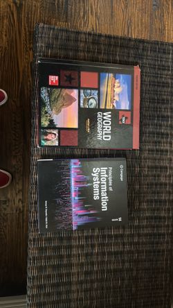 Texas  Education Books / World Geography Teachers edition/ Principles of information systems