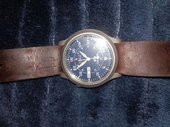 Seiko 5 Automatic Watch Brown Leather Strap