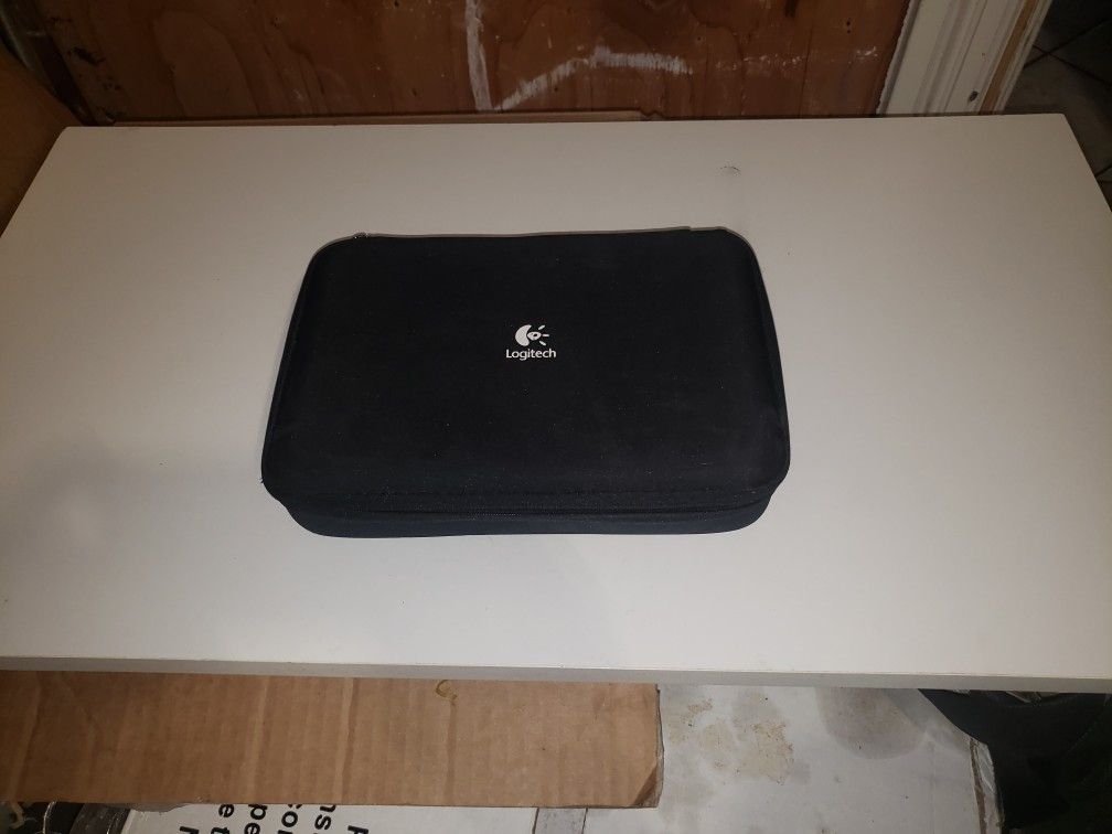 Logitech Computer/Laptop Speakers. Like new with case and support stands