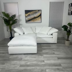 SECTIONAL MODULAR 3PCS - NIXON WHITE - CITY FURNITURE - FREE DELIVERY 