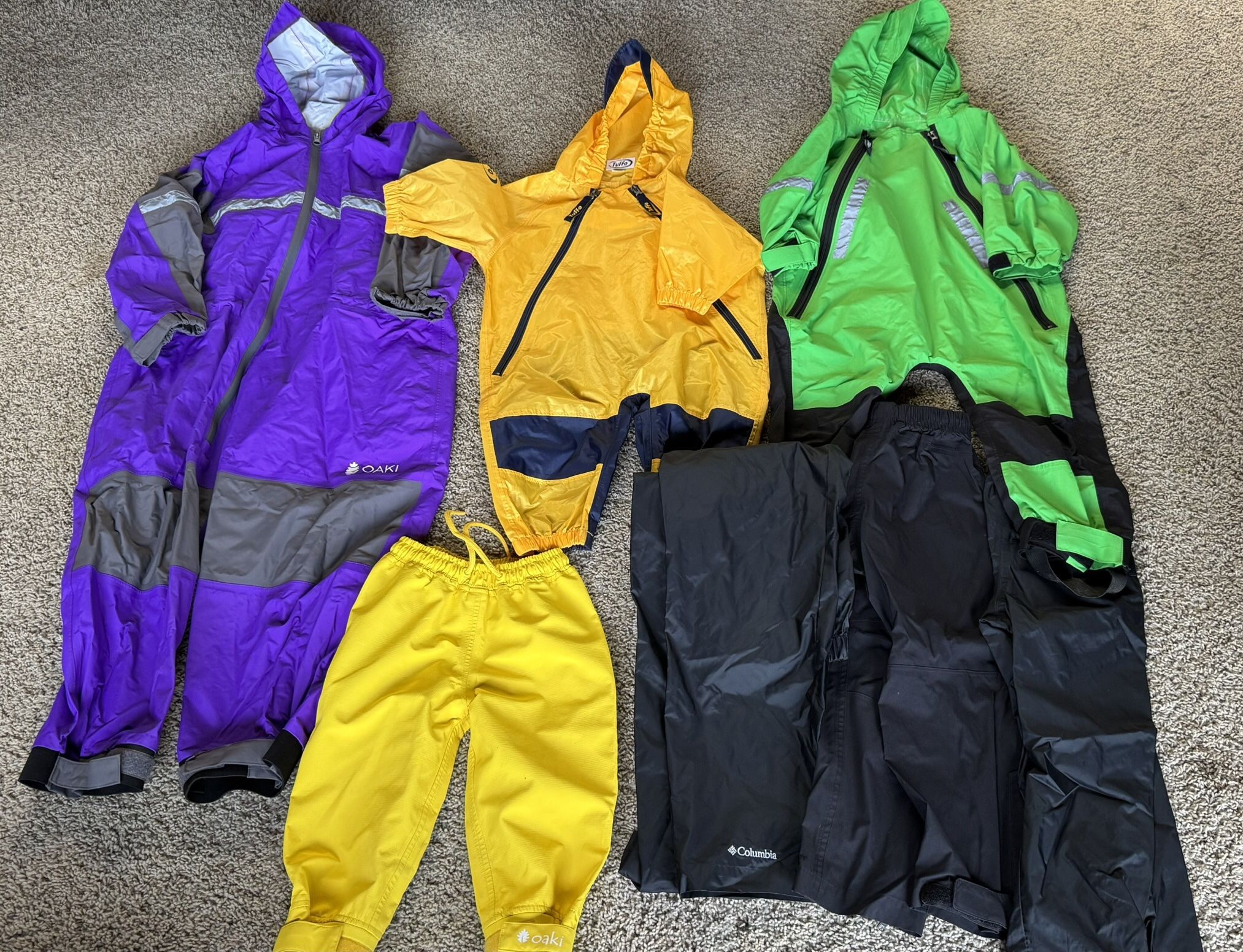 Rain suits/Pants (Prices vary)