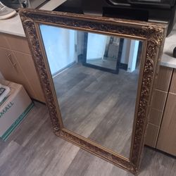 70s Resin Gold Mirror 30x42 