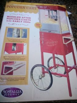 Brand New Popcorn Machine And Cart In Box