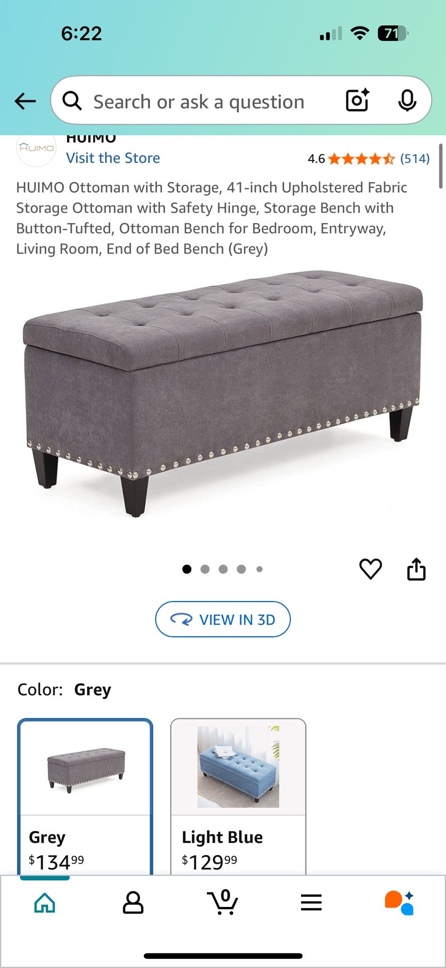 Huimo ottoman w/storage