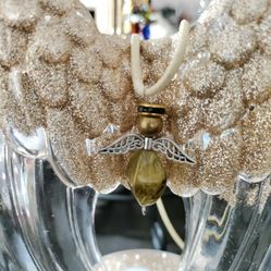 Golden Green Angel Necklace