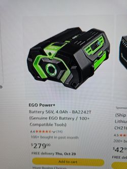 2 EGO 56V 4.0 AH Batteries BA2242T Brand New