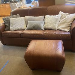 Couch and Ottoman (Pottery Barn)
