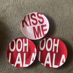 Valentines Glass Plates 