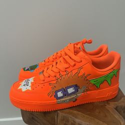 Air Force 1 Custom Orange Size 13 
