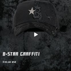 B star graffiti hat 