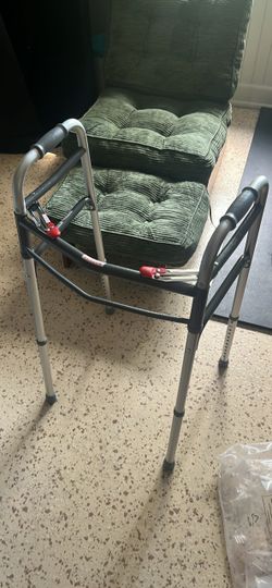 Healthline folding steel walker - no wheels