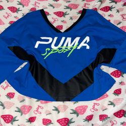 Blue Puma Sport Crop Top