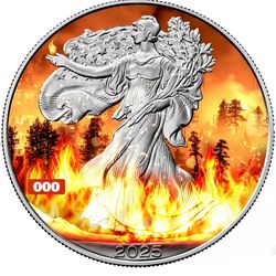 2025 U.S. Eagle Natural Disasters Wildfire Edition 1 oz Silver Coin